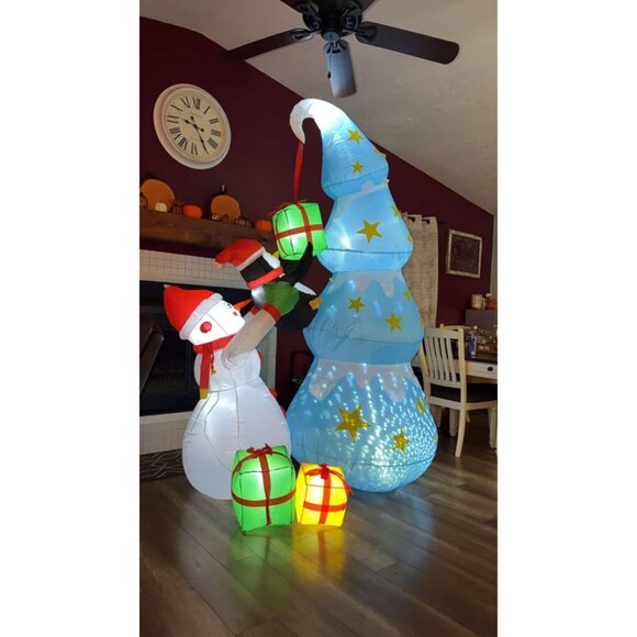 🆕8FT Christmas Inflatable Winter Tree Built-in LED Light Outdoor Decoration - Picture 2 of 9